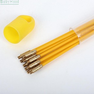 【Big Discounts】10Rods x 33cm,4mm Cable Rods,Fish Tape,Fibreglass Electric Cable Threader Yellow#BBHOOD