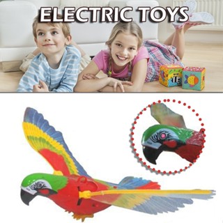 Funny Electric Flying Parrot Bird Toy Interactive Simulation with Hanging Wire