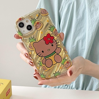 เคสโทรศัพท์มือถือแบบนิ่ม ลายคิตตี้ สับปะรด สําหรับ iPhone 11 12 12Pro 12ProMax 13 13Pro 13ProMax 14 14Pro 14ProMax