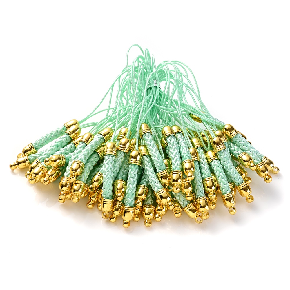 เชือกไนล่อนถัก พร้อมจุกปิด หลากสี สําหรับทําพวงกุญแจ โทรศัพท์ Diy จํานวน 10 ชิ้น - รูปที่ 5