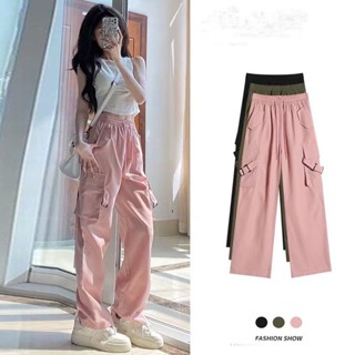 Solenne  กางเกงขายาว กางเกงคาร์โก้ Vintage Cargo pants 2023 NEW Style fashion คุณภาพสูง พิเศษ สไตล์เกาหลี A20M084 36Z230909