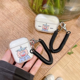 Bella _ เคสซิลิโคนใส แบบนิ่ม ลายการ์ตูนตัวตลก ป้องกันฝุ่น กันกระแทก สําหรับ airpods pro 1 2 3