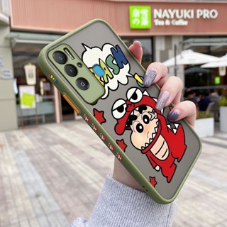 เคสซิลิโคนใส ขอบสี่เหลี่ยม กันกระแทก ลายการ์ตูนชินจัง สําหรับ Tecno Pova 3 Pova Neo