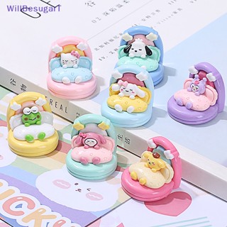 [WillBesugarT] Kawaii พวงกุญแจเรซิ่น 3D พร้อมหมอนนอนหลับ อุปกรณ์เสริม สําหรับบ้านตุ๊กตา