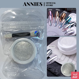 ANNIES 5 สี Solid Manicure Aurora Powder Moonlight Fairy Mirror Translucent Magic Mirror Laser Powder, ฟรีแปรง [hotmax]