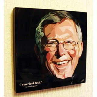 โปสเตอร์ผ้าใบ ลายฟุตบอล Sir Alex Ferguson Manchester United สําหรับตกแต่งผนัง