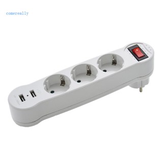 Comerreally อะแดปเตอร์ปลั๊กแปลง 16A AC 110 250V 1 เป็น 3 ทาง มาตรฐาน EU