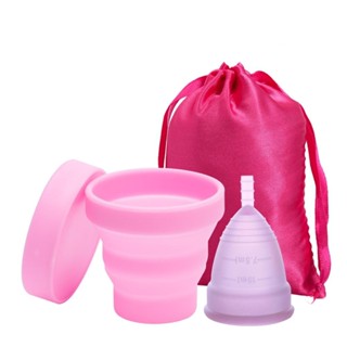 ซิลิโคนเกรดทางการแพทย์ถ้วยประจำเดือน Sterilizer Feminine Hygiene ถ้วยประจำเดือนฆ่าเชื้อถ้วยประจำเดือนสำหรับผู้หญิงเลดี้