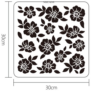 แผ่นแม่แบบฉลุลาย PET ขนาด 300x300 มม. สําหรับตกแต่งสมุดภาพ อัลบั้มรูปภาพ DIY จํานวน 1 ชิ้น