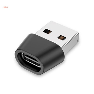 Shas อะแดปเตอร์แปลงสายเคเบิ้ล USB C Type C ตัวเมีย เป็น USB ตัวผู้ OTG สําหรับ Macbooks Pro