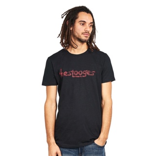 ขายดี เสื้อยืด ลายโลโก้ Iggy &amp; The Stooges สไตล์วินเทจ สีดํา 499363