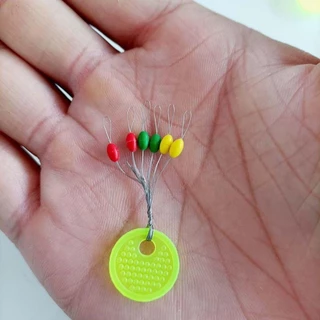 Blueming2 600 ชิ้น 100 กลุ่มตกปลา Bobber Stopper, Float Fishing Supply Rubber Bean, สีสัน Soft Line Tackle อุปกรณ์เสริม Space Beans Lakes Rivers Sea