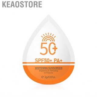 Keaostore Whitening Sunscreen UV Resistant 2g/0.07oz  Texture Bright Skin Makeup SPF50+ PA+ Facial