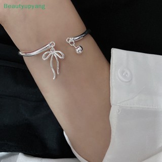 [Beautyupyang] สร้อยข้อมือกําไลข้อมือแฟชั่น ประดับจี้โบว์ เรียบง่าย สําหรับผู้หญิง