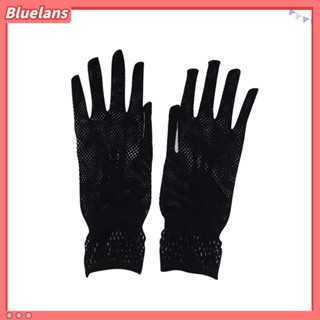 Bluelans ถุงมือตาข่าย สไตล์หรูหรา แฟชั่นสําหรับผู้หญิง ใส่ไปไนท์คลับ ปาร์ตี้