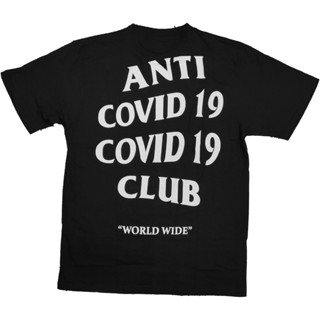 📦พร้อมส่ง ⭐ ANTI COVID ⭐ เสื้อยืด คอกลม แขนสั้น แฟชั่น แอนตี้ โควิด โคโรน่า unisex