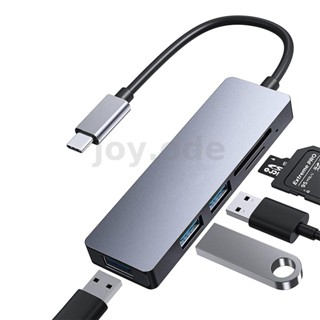 5 in 1 อะแดปเตอร์การ์ดรีดเดอร์ Type-C 5Gbps USB-C Hub SD/TF USB3.0 2.0 PD สําหรับคอมพิวเตอร์ PC