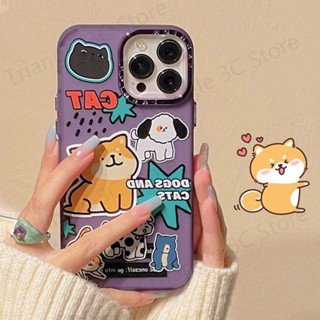 เคสป้องกันโทรศัพท์มือถือ ลายกราฟฟิตี้ลูกสุนัขน่ารัก กันกระแทก สําหรับ Iphone 14 pro max 13 12 11 14promax 13 11 12 XS XR