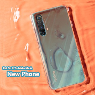 สําหรับ Realme X3 SuperZoom RMX2086 ยืดหยุ่น ยางนุ่ม คริสตัลใส บาง ป้องกัน เคสเจลลี่ พร้อมเสริม กันกระแทกมุมกันกระแทก เคสใส