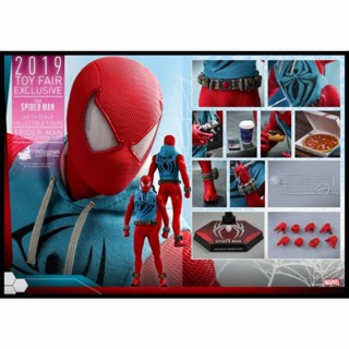 ของเล่นโมเดลฟิกเกอร์ สเกล 1/6 HT Marvel Spider-Man Scarlet Spider Suit 2019