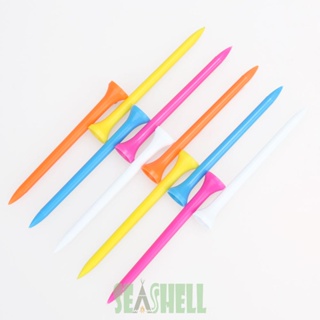 [Seashell02.th] ที่ตั้งลูกกอล์ฟ 5 สี 82 มม. สําหรับนักกอล์ฟ 100 ชิ้น ต่อแพ็ค