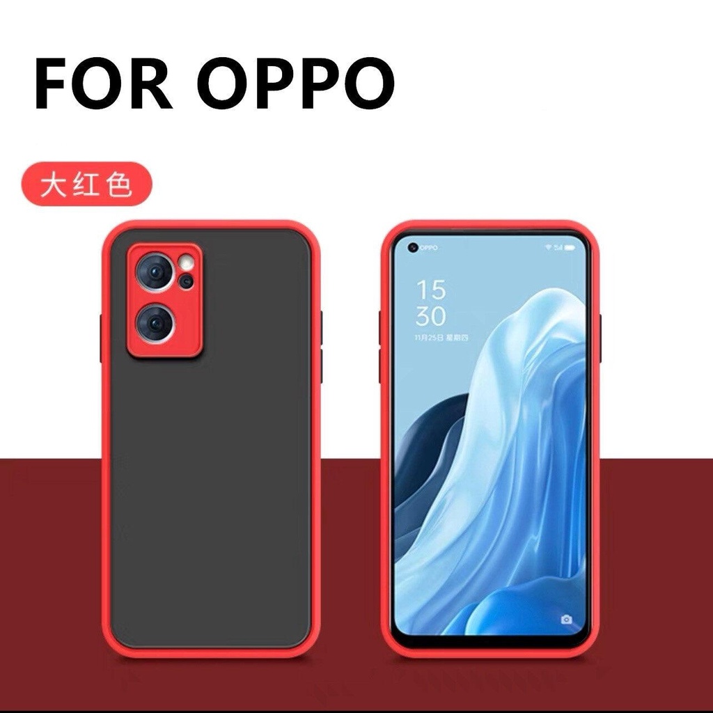 เคส OPPO A57 4G 2022 สำหรับออปโป้ ขอบสีผิวด้าน กันกระแทก นิ่ม TPU Case
