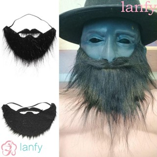 Lanfy หนวดปลอม เหมือนจริง เสมือนจริง ทนทาน สําหรับปาร์ตี้ฮาโลวีน