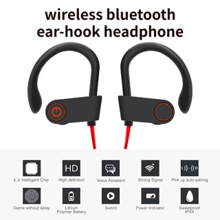 หูฟังแบบครอบหู Bluetooth ไร้สาย IPX4 หูฟังกันน้ํา ไฮไฟพร้อมชุดหูฟังไมค์สําหรับ กีฬา สําหรับแท็บเล็ตโทรศัพท์