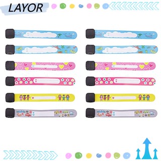 Layor สายรัดข้อมือ PVC กันน้ํา กันหาย เพื่อความปลอดภัย สําหรับเด็ก 12 ชิ้น 8 ชิ้น