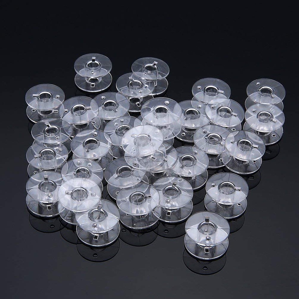 50 ชิ้นกล่องพลาสติกพลาสติกใสจักรเย็บผ้า Spool DIY เย็บขายร้อน Sa156 Brother จักรเย็บผ้า Spool
