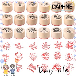 Daphne แสตมป์ยางรูปตัวอักษร Thank You สําหรับตกแต่งสมุดภาพ 6 ชิ้น / ชุด