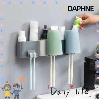 Daphne กล่องเก็บแปรงสีฟัน ยาสีฟัน แบบติดผนัง ไม่ต้องเจาะ สําหรับห้องน้ํา ห้องครัวเรือน