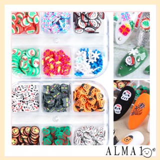 Alma ดินน้ํามัน ลายการ์ตูนฮาโลวีนน่ารัก สําหรับตกแต่งเล็บ DIY