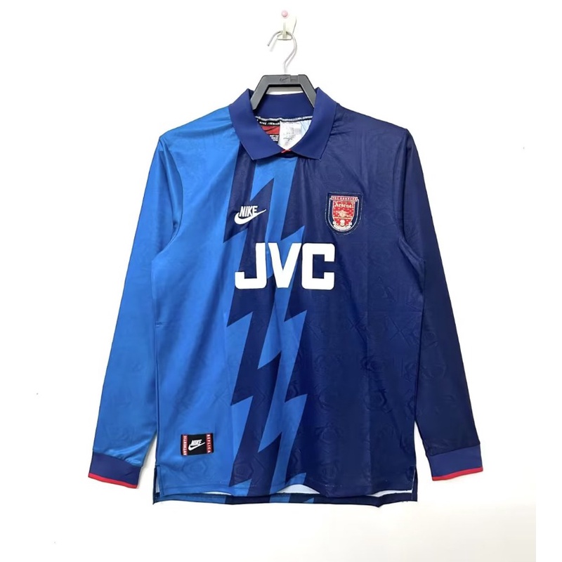 เสื้อกีฬาแขนยาว ลายทีมชาติฟุตบอล Arsenal Away 1995-96 แห้งเร็ว ไซซ์ S-XXL สําหรับผู้ชาย