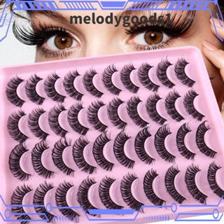 Melodygoods1 ขนตาปลอม ขนมิงค์เทียม ยาวธรรมชาติ หลายชั้น สไตล์รัสเซีย แฟชั่นสําหรับผู้หญิง