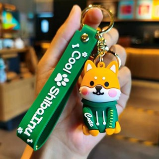 Cartoon Cute Little Shiba Inu Keychain Puppy Doll Schoolbag Pendant Fortune Bringer for Man and Women Dog Couple Car Key Chain xwrY