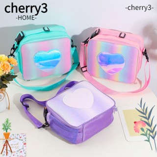 Cherry3 กระเป๋าใส่กล่องอาหารกลางวัน มีฉนวนกันความร้อน พร้อมกระเป๋าหลายช่อง