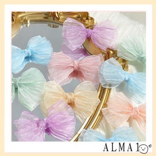 Alma ริบบิ้นโบว์ แฮนด์เมด ขนาด 6.5~9.5 ซม. สีแคนดี้ สําหรับตกแต่งเสื้อผ้า หมวก รองเท้า 10 ชิ้น