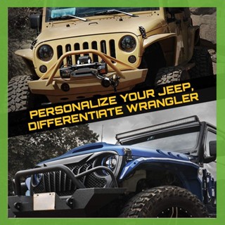 [aigoni.th] ชุดฝาครอบล็อกฝากระโปรงหน้ารถยนต์ สําหรับ Jeep Wrangler 2 ชิ้น