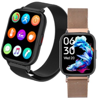 สายนาฬิกาข้อมือ โลหะสเตนเลส แม่เหล็ก แบบเปลี่ยน สําหรับ AXON WAVE E1 AXON WAVE E1
