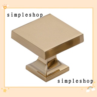 SIMPLE ลูกบิดลิ้นชัก สีทอง ทรงสี่เหลี่ยม สไตล์โมเดิร์น สําหรับห้องน้ํา ห้องครัว