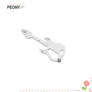 Peonypavilion พวงกุญแจสเตนเลส TSA ที่เปิดขวด อเนกประสงค์ ขนาดเล็ก 12 in 1 สีดํา สีเงิน สําหรับผู้ชาย 2 ชิ้น