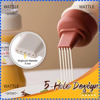 Wattle ขวดบีบซอส ช็อคโกแลต น้ําผึ้ง แบบพลาสติก ห้าหลุม