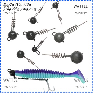 Wattle ใหม่ จิ๊กหัวตะกั่วเหล็กคาร์บอน แบบนิ่ม ทนทาน คุณภาพสูง 5 กรัม 7 กรัม 10 กรัม 15 กรัม 20 กรัม 25 กรัม 30 กรัม 50 กรัม