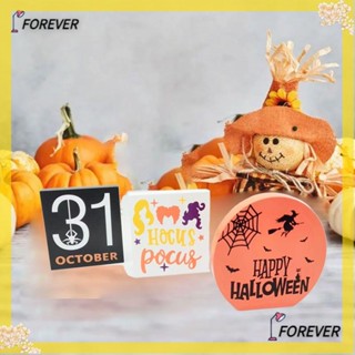 Forever พร็อพไม้ รูปฮาโลวีน งานฝีมือ สําหรับตกแต่งโต๊ะ DIY