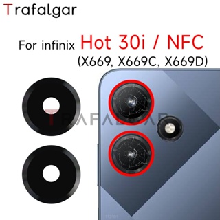 เลนส์กระจกกล้องด้านหลัง แบบเปลี่ยน พร้อมสติกเกอร์กาว สําหรับ Infinix Hot 30i NFC X669 X669C X669D