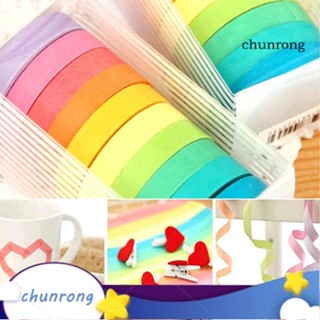 Chunrong เทปกาววาชิ สําหรับตกแต่งสมุดภาพ DIY 10 ม้วน