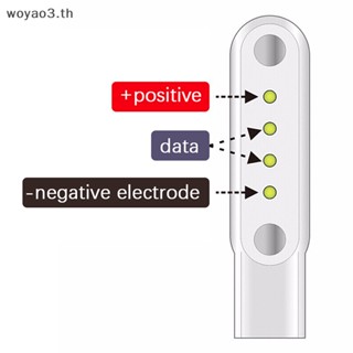 [Woyao] สายชาร์จแม่เหล็ก USB 2 Pin แข็งแรง สีดํา สีขาว สําหรับสมาร์ทวอทช์