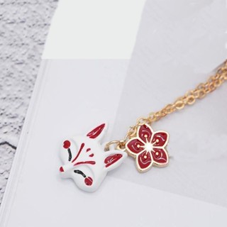 Independently Designed Light Luxury and Niche Fox Face Necklace for Girls, New Style Matching Petal Temperament Trend for Women, Necklaces for Women