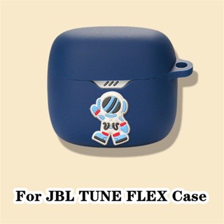 【ของแท้】เคสหูฟัง แบบนิ่ม ลายการ์ตูน สีพื้น สําหรับ JBL TUNE FLEX